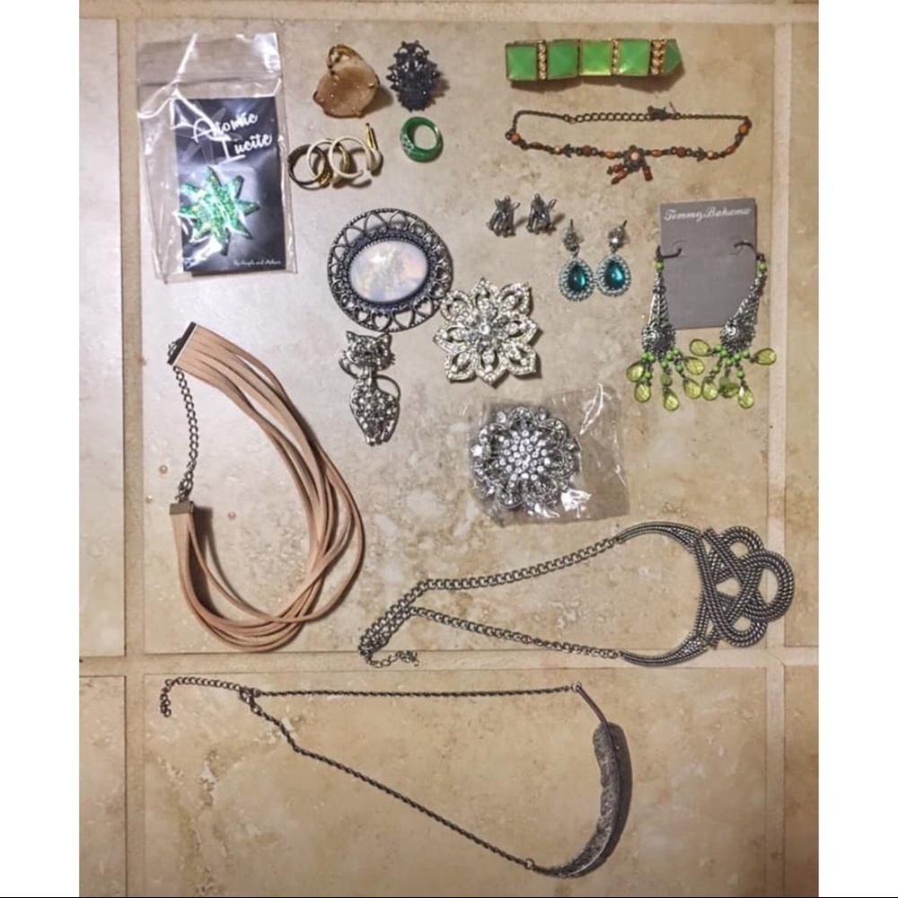 Jewelry (brooches, necklaces, bracelets, rings)